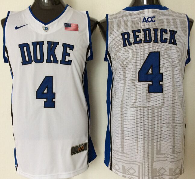 NCAA Men Duke Blue Devils #4 redick white style 2